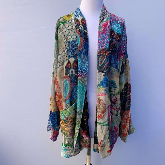 Johnny Was Jackets & Blazers - JOHNNY WAS Gigi Velvet Kimono Jacket Size XL